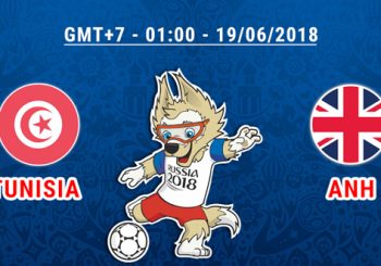 Xem trực tiếp World Cup 2018: Tunisia vs Anh 01:00 19/06/2018
