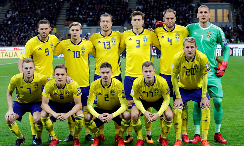 Đội hình chính thức đội tuyển bóng đá Thụy Điển World Cup 2018